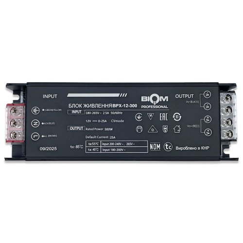 Блок питания Biom Professional 300W 12V 25A IP20 BPX-12-300 24492
