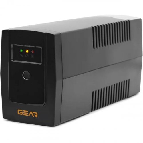 ИБП непрерывного действия Gear 600VA 360W LED plastic RJ45+USB GU-600PL