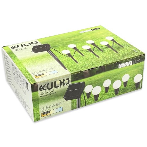Вулична гірлянда на сонячній батареї Goldlux Kulek Ledх6шт 3000K IP44 акумуляторна 330208