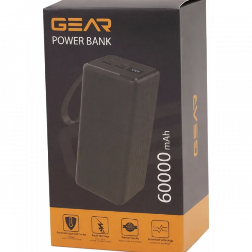 Портативное зарядное устройство (повербанк) Gear 60000mAh PD22.5W 2C+4A SP06