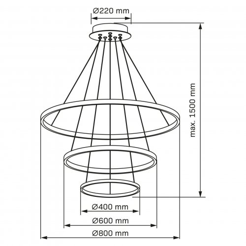 Люстра Goldlux Lea LED 3x60W 4000K никель 330048 Люстра Goldlux Lea LED 3x60W 4000K никель 330048