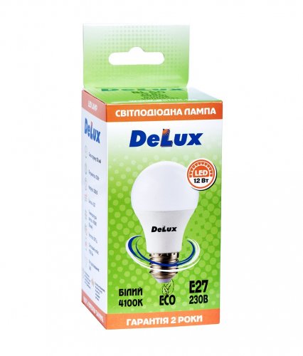 Світлодіодна LED лампа DELUX BL60 12W E27 4100K 220V 90011750