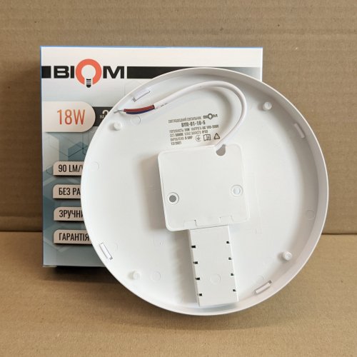 Точковий LED світильник накладний Biom 18W 5000К IP33 коло BYR-01-18-5 22142