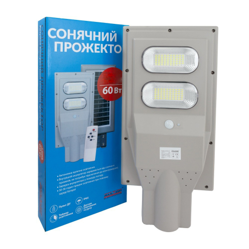 LED світильник на сонячній батареї ALLTOP 60W 6000К IP65 0845B60-01