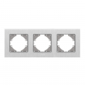 Рамка сріблястий алюміній 3 поста горизонтальна Videx Binera VF-BNFRA3H-SL