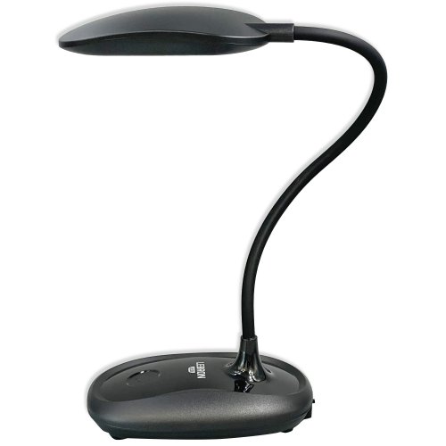 Настільна LED лампа акумуляторна Lebron L-TL-7706WH гнучка 5W 3000-6500K чорний 15-13-51