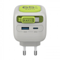 Мережевий зарядний пристрій HAVIT UC253 GaN 65W USB-A+USB-C з кабелем USB-C HV-UC253-GYGN