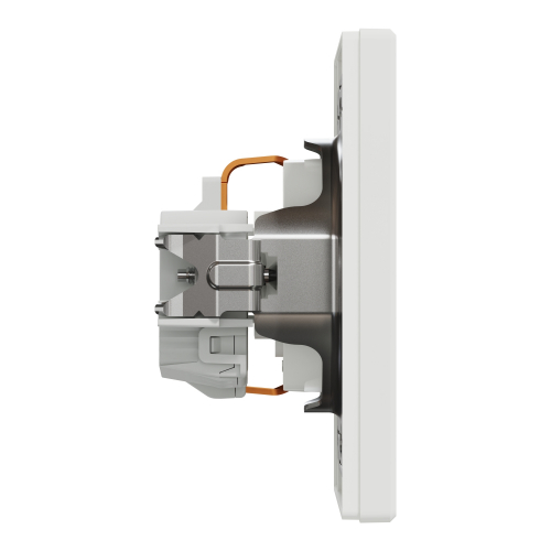 Розетка з заземленням і зах. шторками Schneider Asfora Білий EPH2900221