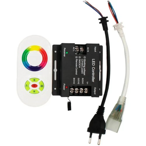 Контроллер для неона Prolum RGB RF 220V NEON 10х20 1500W (28 кнопок) с пультом 402025