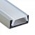 Профіль алюм. 2м.п накладний Feron CAB262 анод. з розсіювачем для LED стрічки срібло 4338