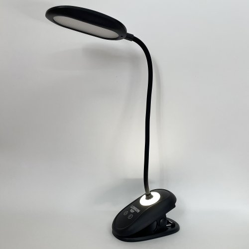 Настільна LED лампа акумуляторна Lebron L-TL-7506BL гнучка 5W 3000-6500K чорний 15-13-53