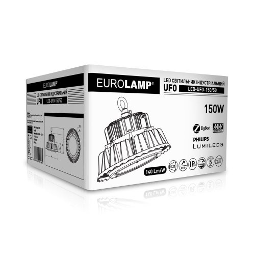 LED светильник EUROLAMP индустриальный UFO 150W 5000K IP65