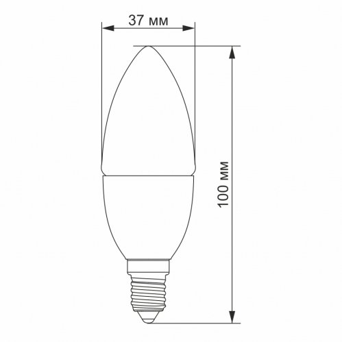 LED лампа Titanum C37 6W E14 4100K TLС3706144