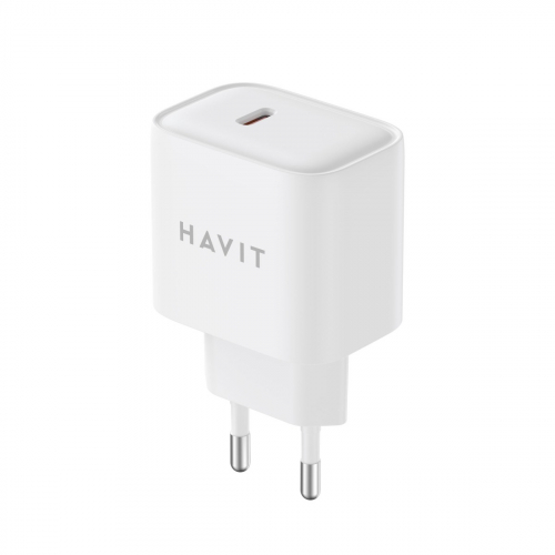 Мережевий зарядний пристрій HAVIT 20W USB-C HV-UCY002, white
