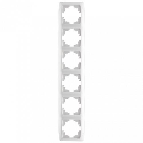 Рамка 6-я вертикальная Viko Carmen белая (90571006)