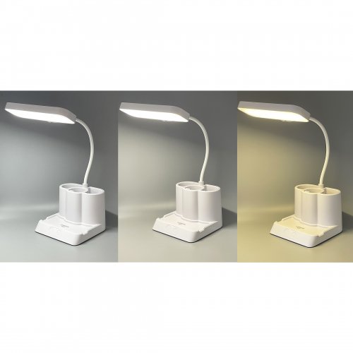 Настільна LED лампа акумуляторна Lebron L-TL-7603 гнучка 5W 3000-6500K білий 15-13-41
