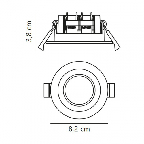 Точковий LED світильник Nordlux Clyde 4W 2700К вбудований білий 47500101