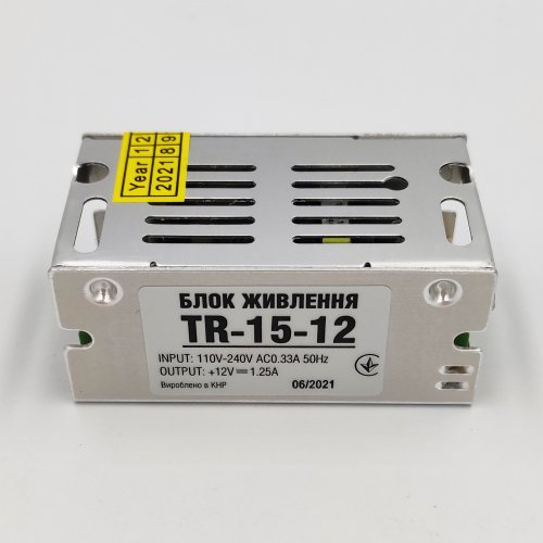 Блок питания Biom 15W 12V 1.25A IP20 TR-15-12