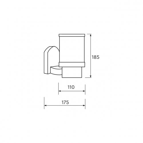 Уличный светильник Eurolamp DECO C Е27 IP54 черный BRA-1xE27(DECO)C