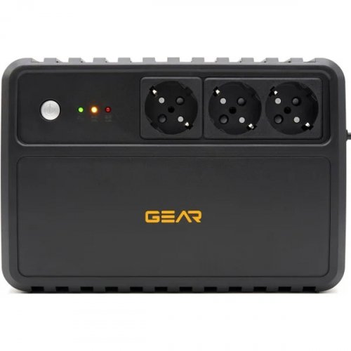 ИБП непрерывного действия Gear UPS 1000VA 600W AVR 3Schuko plastic case GU-1000P3