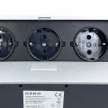 Розетка мебельная тройная ORNO 16А IP20 с заземлением серебро OR-GM-9036(GS)/G 48-99-83