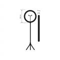 Світильник на підставці LED Eurolamp 10W 3000-6500К кільцевий штатив LED-RL-10W(black)