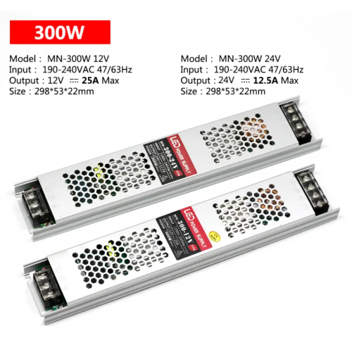 Блок питания LT 300W 24V 12,5А IP20 ultra thin MN-300-24 62105