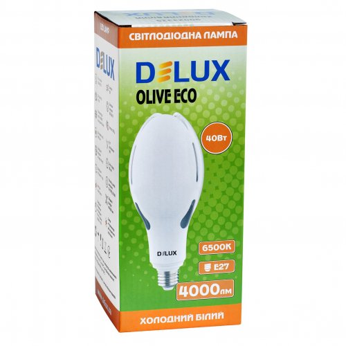 Світлодіодна LED лампа DELUX OLIVE 40W E27 6500K 90023325