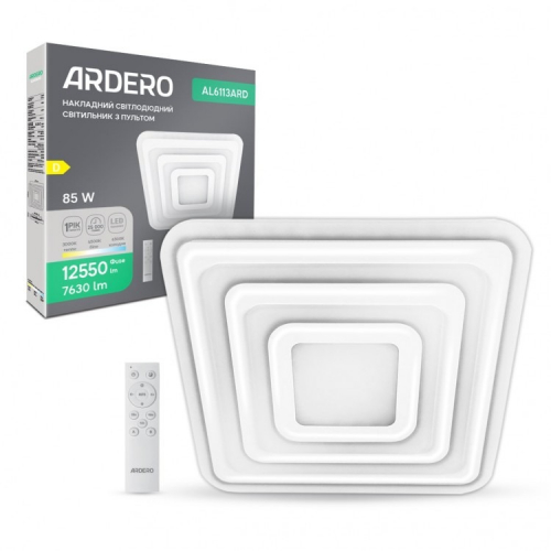LED світильник Ardero AL6113ARD ATLANT S 85W 12550Lm 3000-6500К з пультом 8614