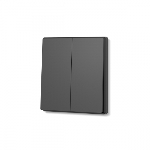 Вимикач Videx Nota двоклавішний чорний VF-NT-SW2-BL