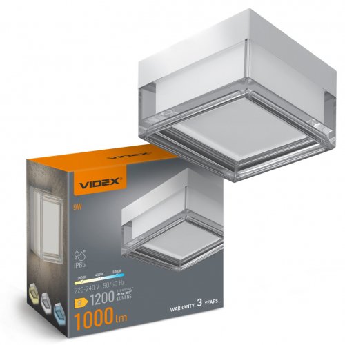 LED світильник настінний VIDEX BHD02 9W 2800/4000/6500K IP65 VL-BHD02-09CWW
