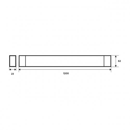 Світлодіодний світильник Eurolamp 54W 6500K IP20 LED-FX(1.2)-54/65(black)