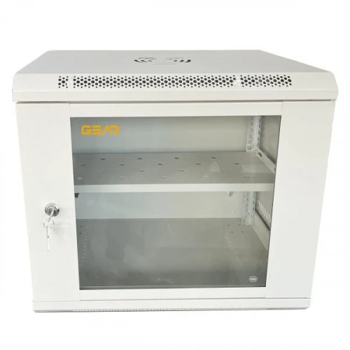 Шафа серверна настінна Gear 9U з полицею 600x600х450 сірий GWMSN-9U-600-600G