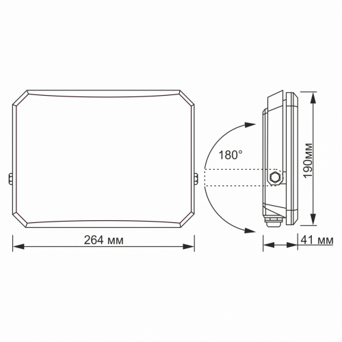 LED прожектор Videx F3 100W 5000К IP65 VLE-F3-1005B