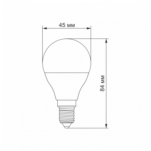 LED лампа Titanum G45 6W E14 3000K TLG4506143