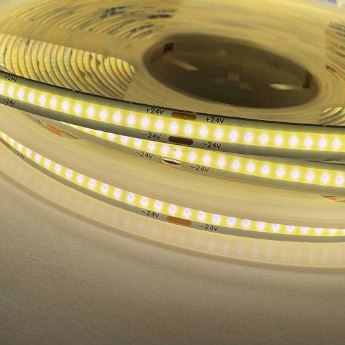 LED стрічка OEM COB 320шт/м 10W/м 24V 8мм IP33 (4000-4500К) 10 метрів ST-24-8-COB-320-NW 27341