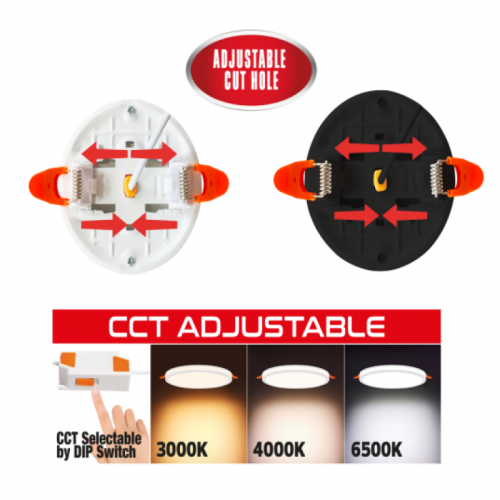 Точковий LED світильник Horoz PAULA 36W 3CCT 3000/4000/6500К білий 016-092-0036-010