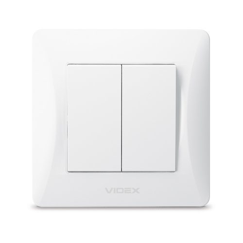 Выключатель Videx Binera белый 2кл VF-BNSW2-W