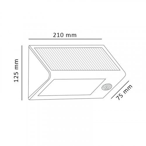LED светильник уличный Goldlux Box на солнечной батарее 5.5W 6400К IP44 с датчиком движения 307637