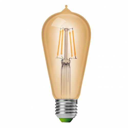 Мультипак "1+1" Eurolamp світлодіодна лампа філамент ST64 7W E27 2700K (deco) MLP-LED-ST64-07273(Amber)