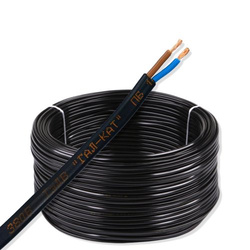 Монтажний кабель Gal Kat ШВВП 2х1,0 чорний