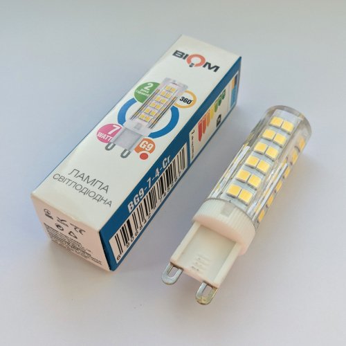 Світлодіодна лампа Biom G9 7W 3000K BG9-7-3-Cr 1370