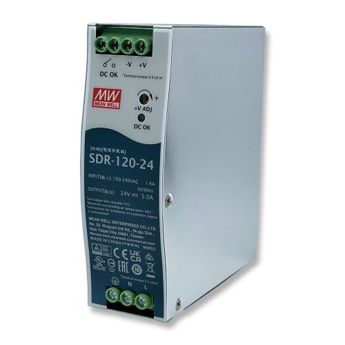 Блок живлення на DIN-рейку Mean Well 120W 5A 24V SDR-120-24