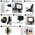 LED прожектор AVT AVT2-IC Sensor SMD 20W 6000К IP65 220V с датчиком движения 1022045