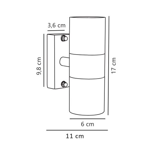 Вуличний світильник Nordlux Tin GU10 IP54 під 2 лампи чорний 21279903