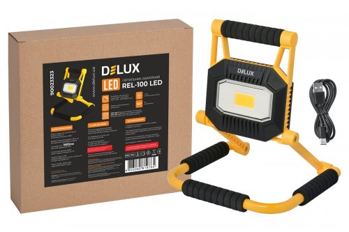 LED прожектор Delux REL- 100 20W 6500К IP54 аккумуляторный 9002333
