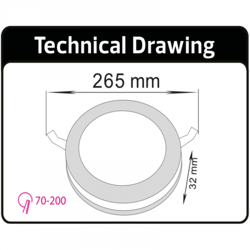 Точковий LED світильник Horoz PAULA 36W 3CCT 3000/4000/6500К білий 016-092-0036-010