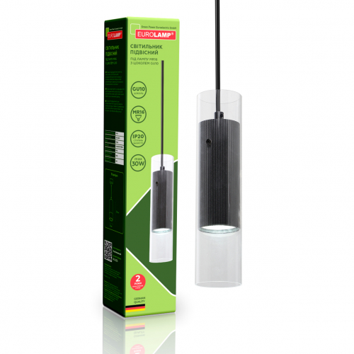 Світильник підвісний Eurolamp під лампу GU10 IP20 чорний LED-LP-1хGU10(black)