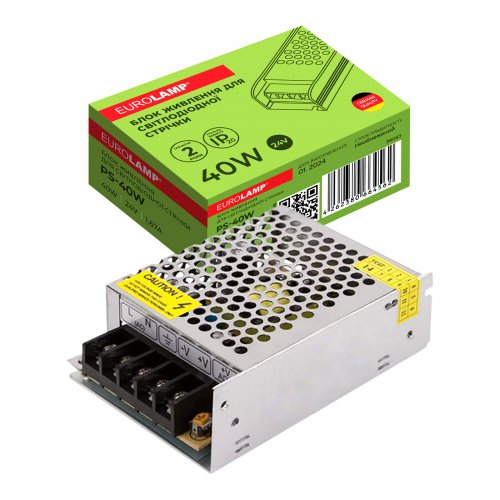 Блок питания Eurolamp 40W 24V 2.5A IP20 PS-40W