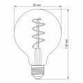 LED лампа Videx Filament G95 5W 2200K E27 с диммером VL-G95FASD-05272